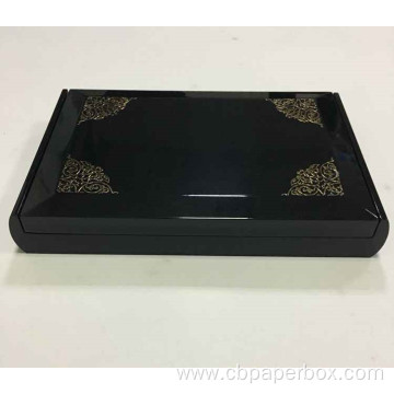 Factory Supply Black Glossy Wooden Storage Gift Box